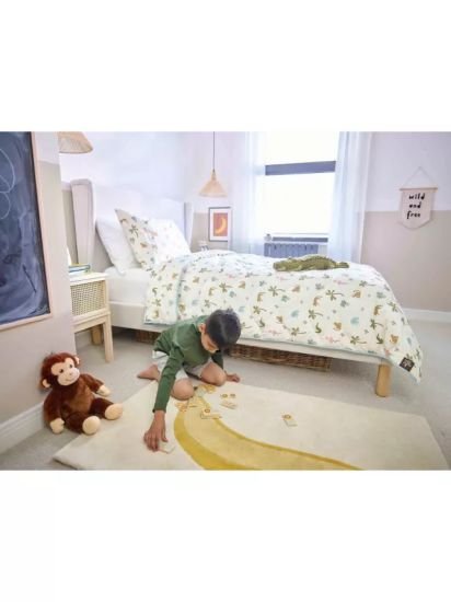 Junior Jungle Print Coverless Duvet & Pillowcase Set, 7 Tog, Single